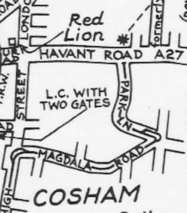 The suggested horse tram route along Magdala Road, Cosham.