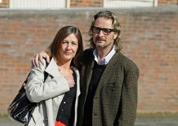 Alison Brett and Mark Lewis outside Portsmouth Magistrates' Court at an earlier hearing
