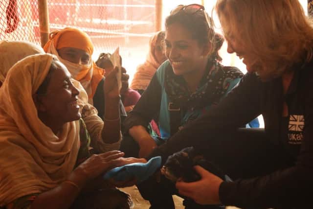 Penny Mordaunt visits Cox's Bazar in Bangladesh to announce 12m funding for the Rohingya crisis. Picture: DFID