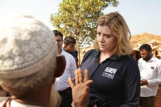 Penny Mordaunt visits Cox's Bazar in Bangladesh to announce 12m funding for the Rohingya crisis. Picture: DFID