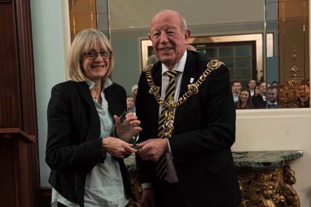 Julia Mundy receives the Best Volunteer Award from Lord Mayor Cllr Ken Ellcome
Picture: Vernon Nash