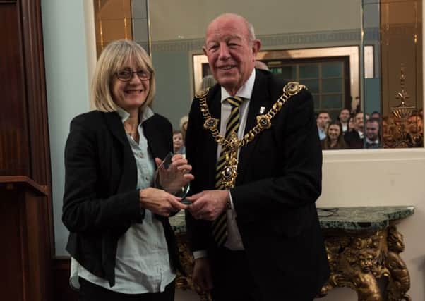 Julia Mundy receives the Best Volunteer Award from Lord Mayor Cllr Ken Ellcome
 Picture: Vernon Nash