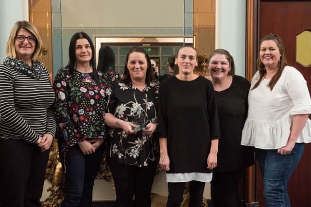 From left, Carley Gardner, Amie Phillips, Nadia Francis, Lisa Scrivens, Dolly Cowlishaw and Brenda Tregarthen from the Portsea Events Group receive the Best Street Award for Queens Street in Portsea from Linzi Stean, left, from sponsor Colas
Picture: Vernon Nash
