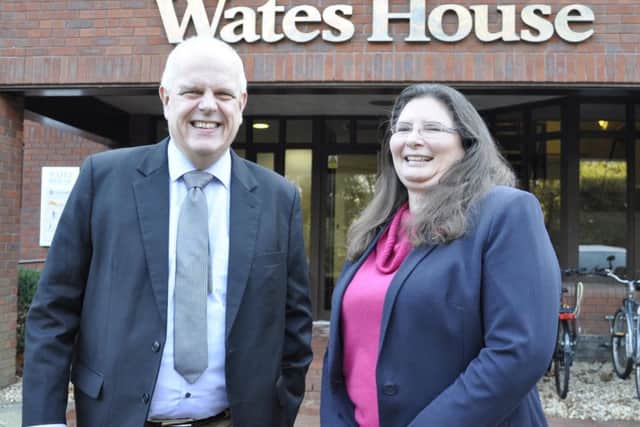 David Joel, Hampshire Chamber's new president, with chief executive Maureen Frost