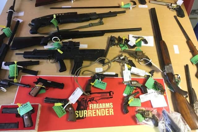 Some of the surrendered guns