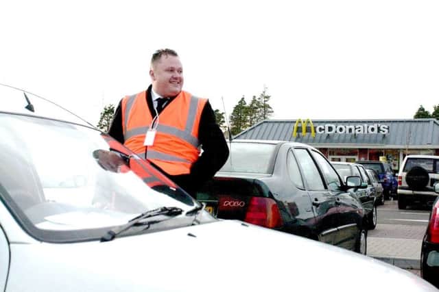 Levi Bellfield at the Chichester Gate complex where he worked as a car clamper in 2004