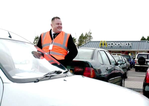 Levi Bellfield at the Chichester Gate complex where he worked as a car clamper in 2004