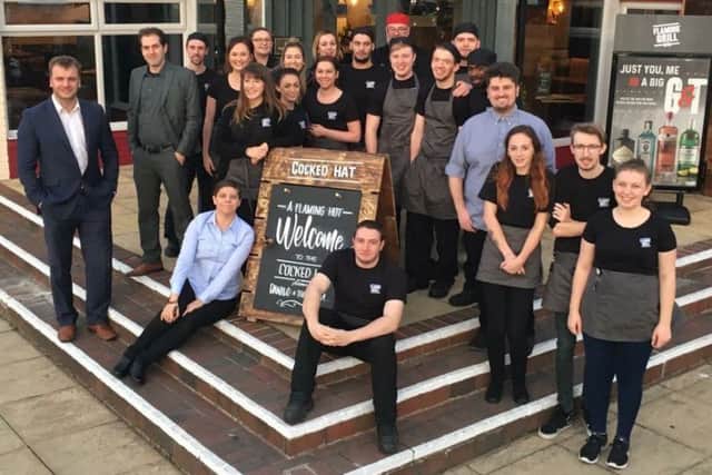 Staff at The Cocked Hat pub in Gosport