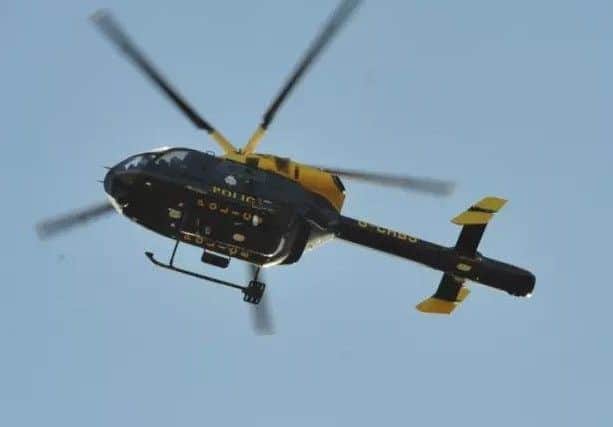 A police helicopter