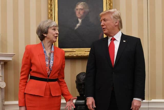 File picture: Theresa May and Donald Trump
