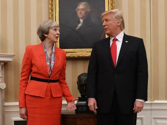 File picture: Theresa May and Donald Trump