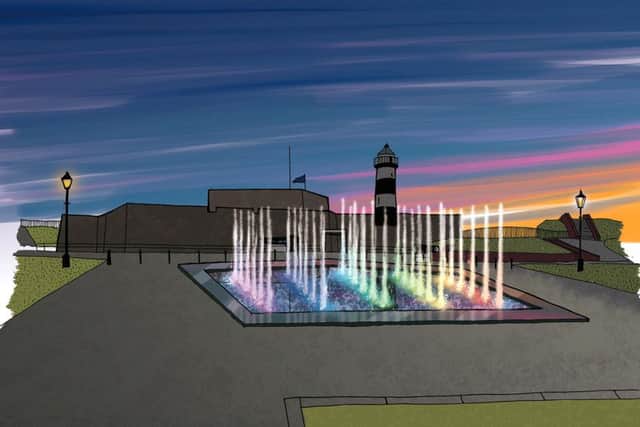Artist's impression of new water feature outside Southsea Castle