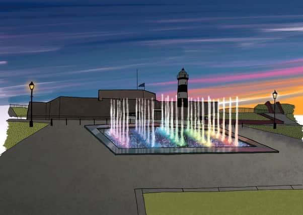 Artist's impression of new water feature outside Southsea Castle