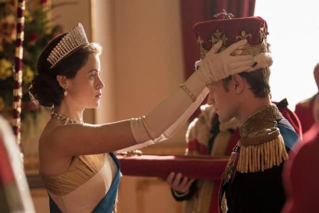 Claire Foy and Matt Smith in The Crown.