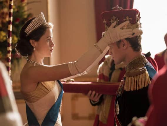 Claire Foy and Matt Smith in The Crown.