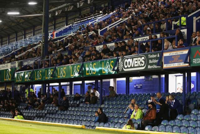 The Fratton Park crowd for Pompey's 3-1 win against Crawley in the Checkatrade Trophy. Picture: Joe Pepler