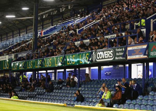 The Fratton Park crowd for Pompey's 3-1 win against Crawley in the Checkatrade Trophy. Picture: Joe Pepler