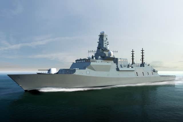 A computer-generated image of the future Type 26 global combat ship