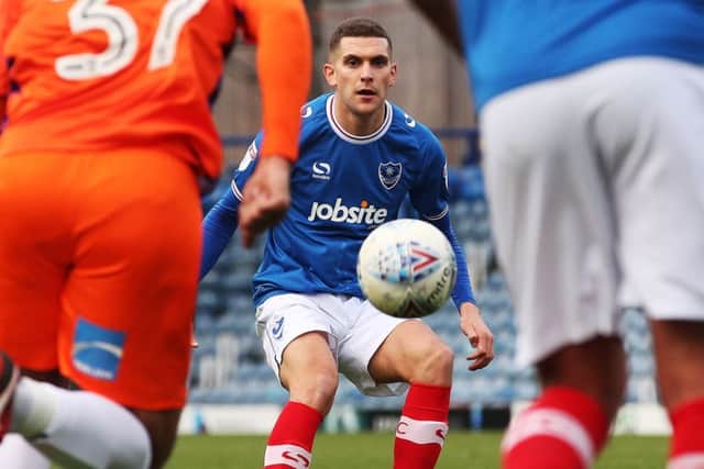Stuart O'Keefe earned a recall to the Pompey starting XI for yesterday's Checkatrade Trophy win against Northampton Picture: Joe Pepler