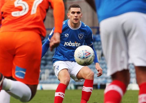 Stuart O'Keefe earned a recall to the Pompey starting XI for yesterday's Checkatrade Trophy win against Northampton Picture: Joe Pepler