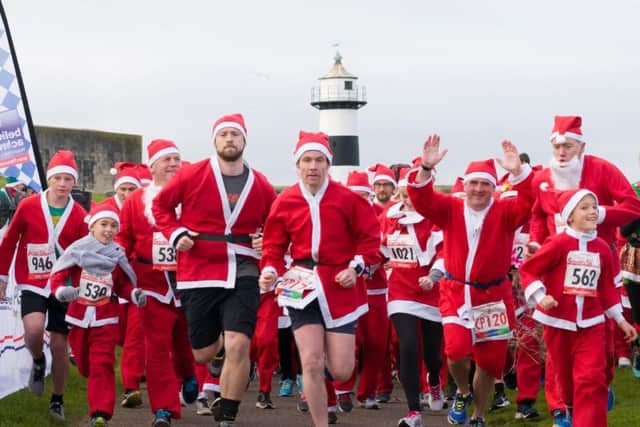 Some of the santa set off. Picture: Duncan Shepherd