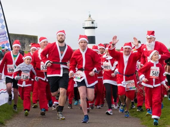 Some of the santa set off. Picture: Duncan Shepherd