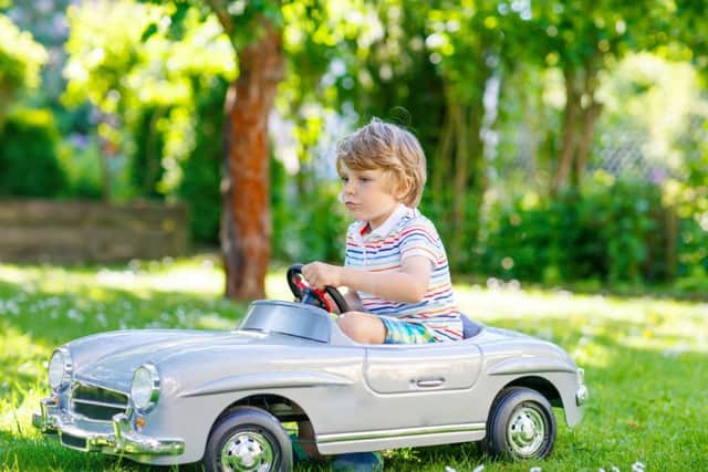After three hours Kieran finally put Louie's toy car together   Picture: Shutterstock