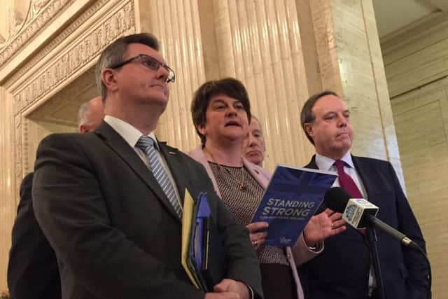 The government is seeking DUP leader Arlene Fosters agreement on the Brexit deal