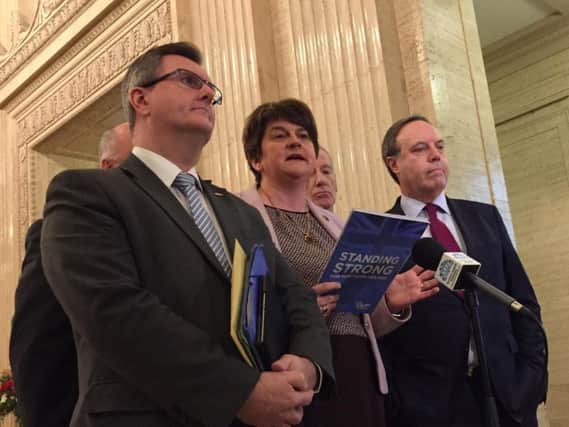 The government is seeking DUP leader Arlene Fosters agreement on the Brexit deal