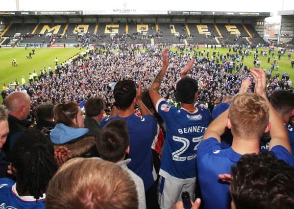 ompey took 4,366 fans to the League One promotion-clincher against Notts County last season  their biggest away support over the past five years