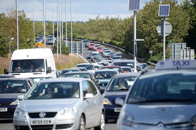 Traffic queues heading into Portsmouth this summer