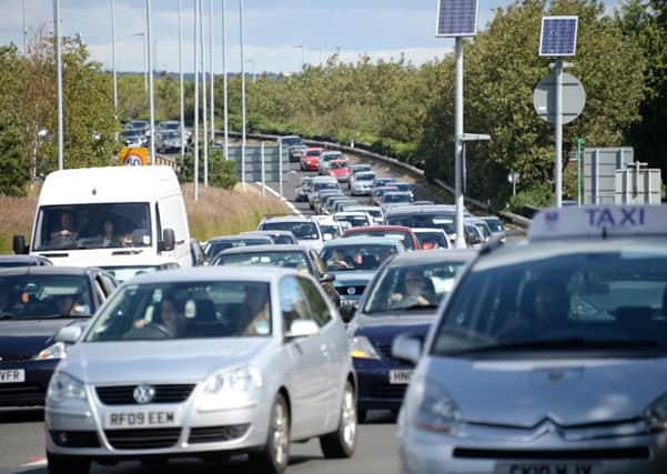 Traffic queues heading into Portsmouth this summer