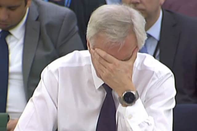 Brexit Secretary David Davis gives evidence on developments in European Union divorce talks to the Commons Exiting the EU Committee