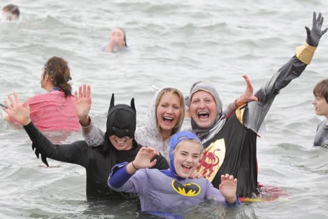 Julia Roiz De Sa, Elly Joyce, Dan Roiz de Sa and Alicia Cronk at this year's swim Picture: Habibur Rahman