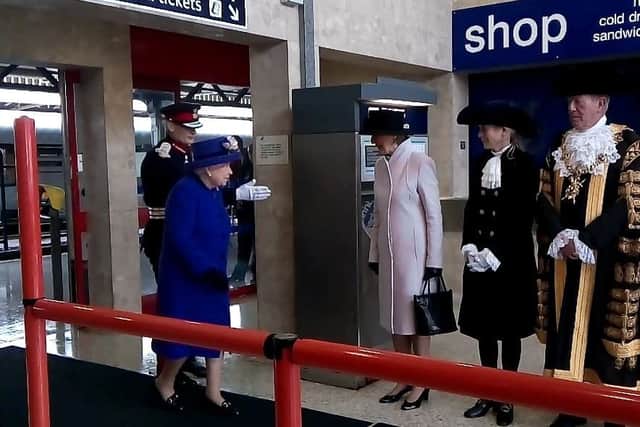 Her Majesty the Queen arrives in Portsmouth to formally commission HMS Queen Eliazbeth