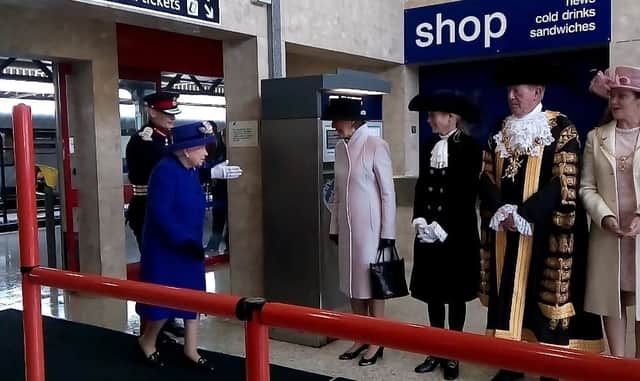 Her Majesty the Queen arrives in Portsmouth to formally commission HMS Queen Eliazbeth
