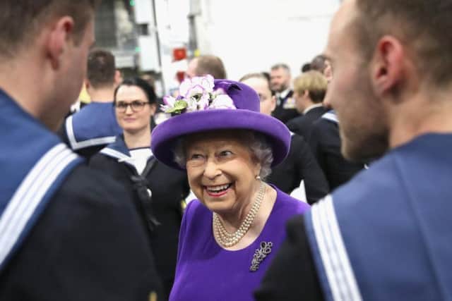 The Queen meets members of the ship's company