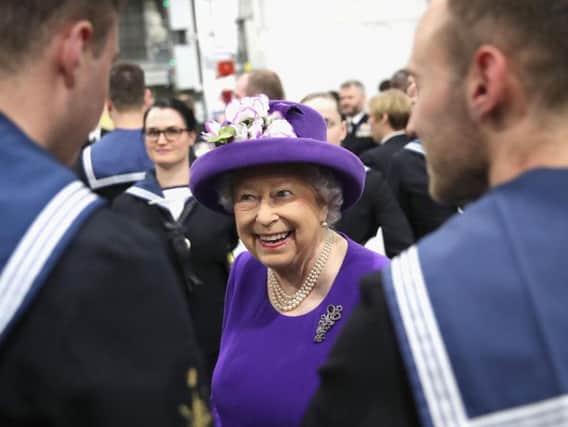 The Queen meets members of the ship's company