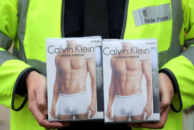 Calvin Klein underpants were among goods seized by Border Force officers at Southampton port. Picture: Gareth Fuller/PA Wire