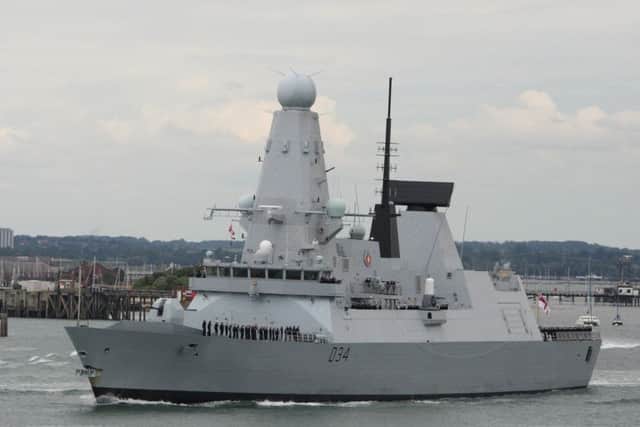 Portsmouth is the home of the Royal Navy. Pictured is destroyer HMS Diamond