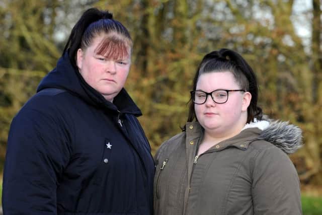 Bethany Godman, right, who was sent 'flying' after being struck by a van, pictured with her mum Charlotte. Picture: Malcolm Wells