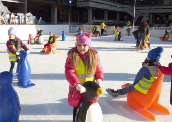 Elsie Bushnell won a competition to give her Year 1 class from Ark Dickens Primary Academy a session at the Guildhall Ice Rink