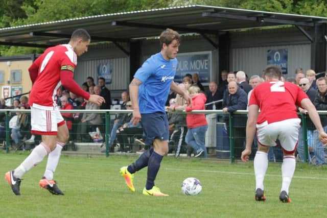 Blu Boam scored twice for Baffins against Bashley