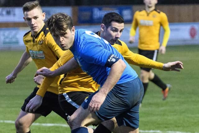Blu Boam in action against Bashley. Picture: Keith Woodland