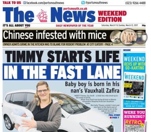 Little Timmy Jay was born in the footwell of his grandmother's car - while on the way to hospital