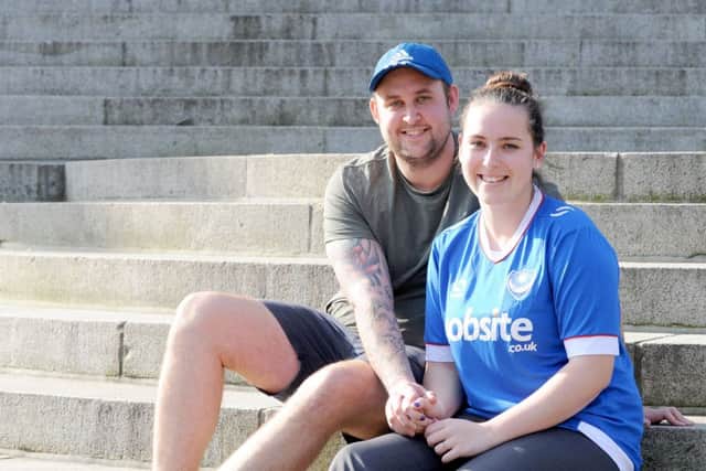 Thanks to a first aid course, Pompey fan Hannah Goward was able to save the life of a man on her way back from a match            Picture Sarah Standing (170449-8461
