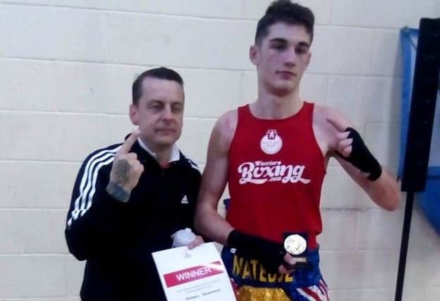 Gosport ABC's Mateusz Bereznicki, right, won thanks to his power and presence