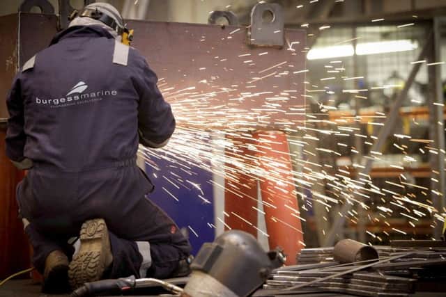 A Burgess Marine engineer in action