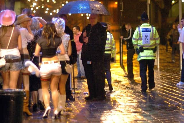 Bars in Guildhall Walk, above, and Gunwharf Quays are to introduce random breath tests at the door