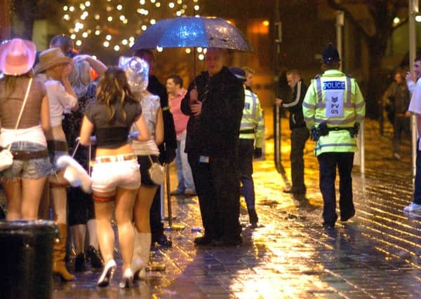 Bars in Guildhall Walk, above, and Gunwharf Quays are to introduce random breath tests at the door